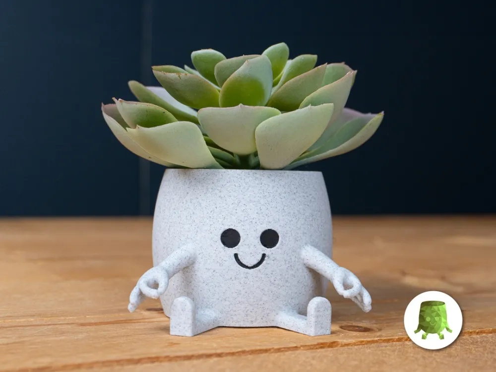 Happy-potte Gotcha morsom 3D-printet plantepotte