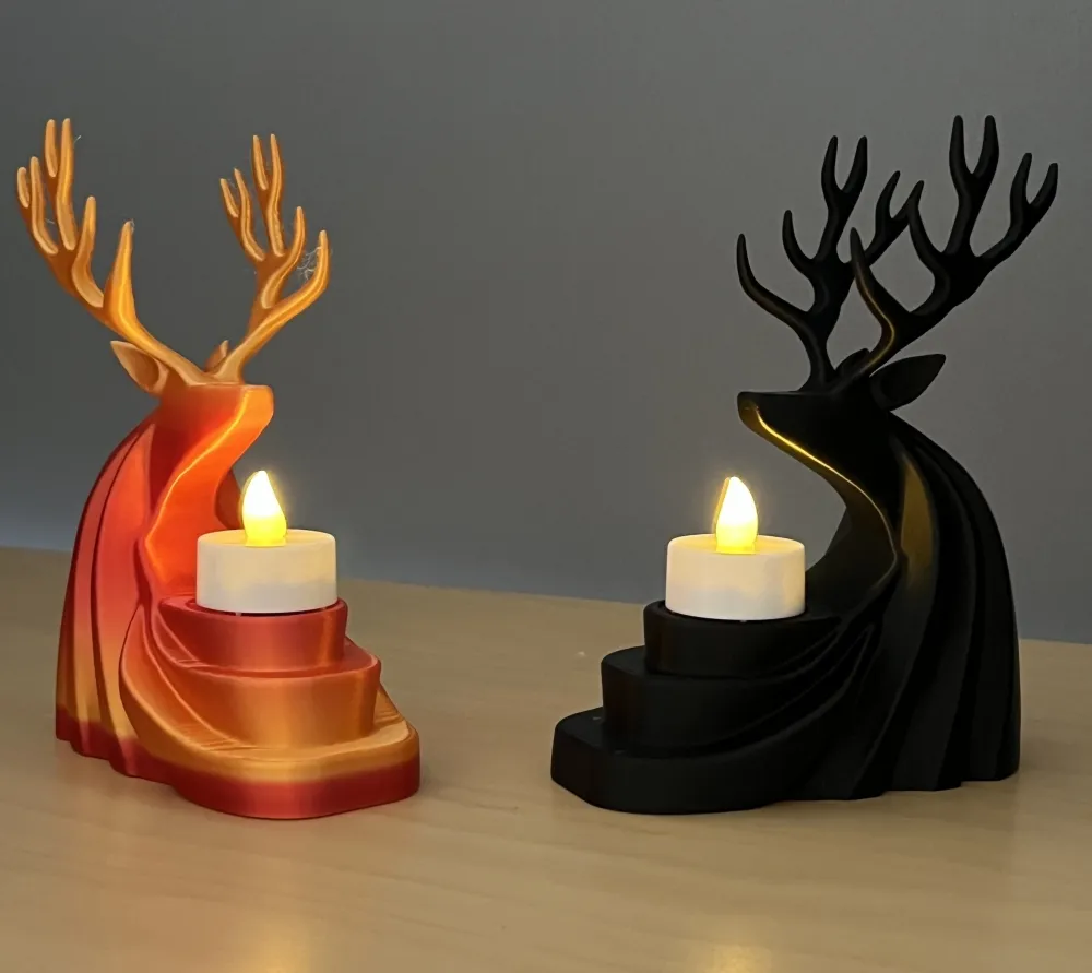 Elegant reinsdyr  moderne 3D-printet juledekorasjon