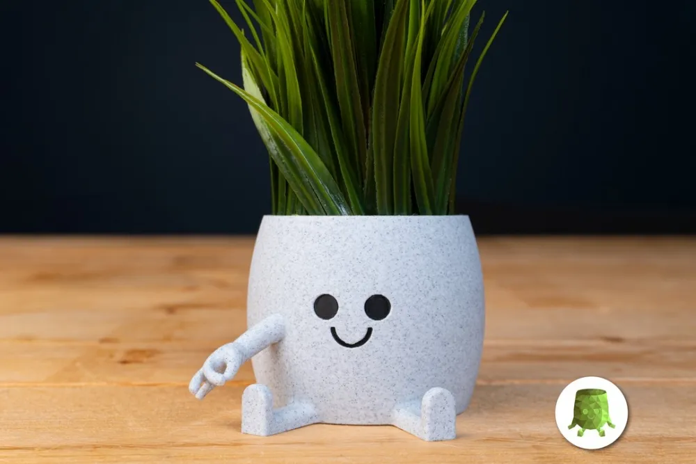 Happy-potte Gotcha morsom 3D-printet plantepotte